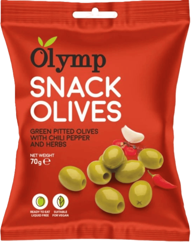 Olymp Snack Masline verzi ardei iute