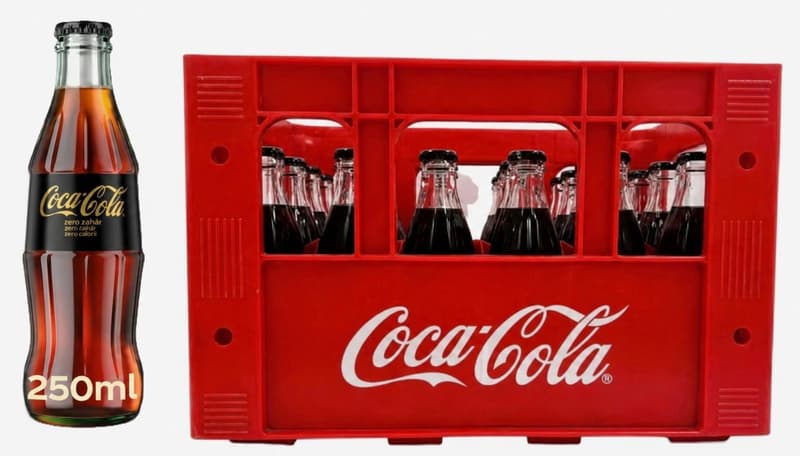 Naveta Coca-Cola Coca-Cola Zero Zahar Zero Cofeina 24x0.25 L (returnabile)