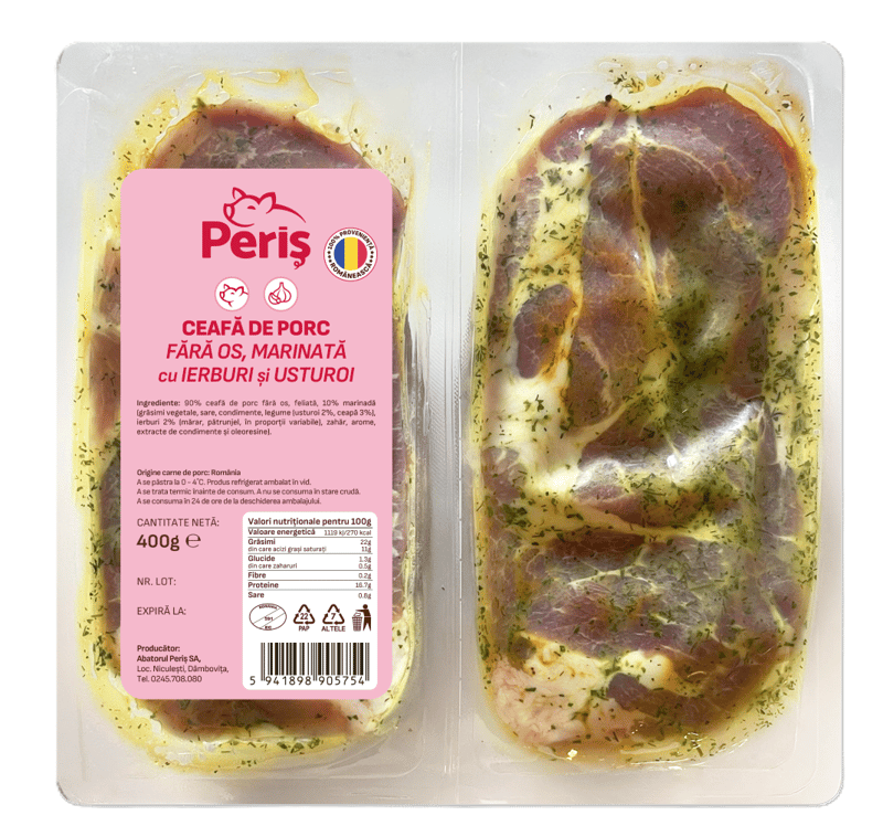 PERIS Ceafa de porc marinata cu ierburi si usturoi