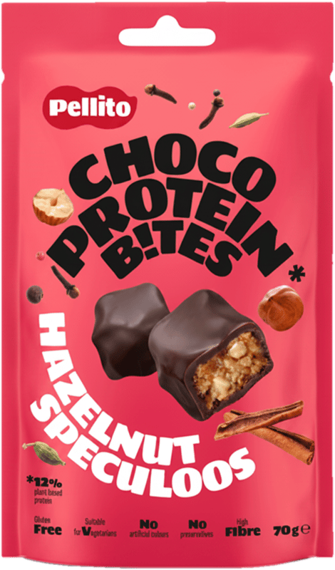 Pellito Cuburi proteice cu ciocolata alune de padure si speculoos
