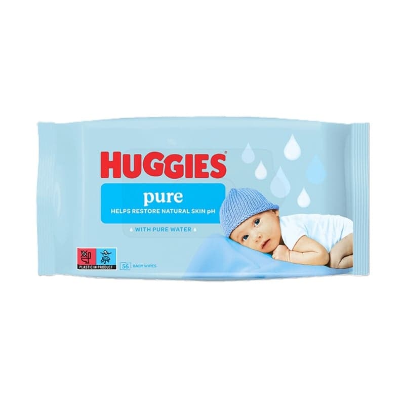 HUGGIES PURE TRIO SERVETELE UMEDE COPII 3 X 56 BUCATI