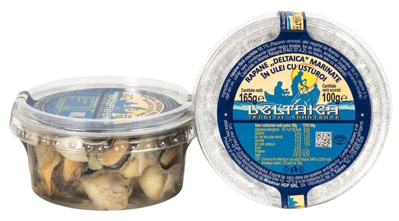 Deltaica Marinated Rapana in Oil with Garlic