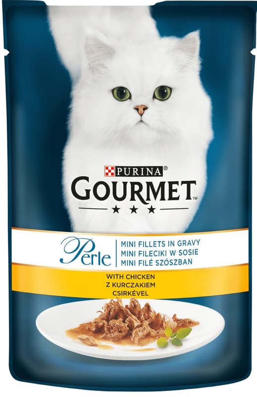Gourmet Perle Wet Cat Food with Chicken in Sauce