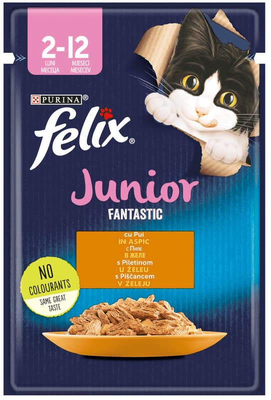 Felix Fantastic Junior Wet Cat Food with Chicken in Jelly