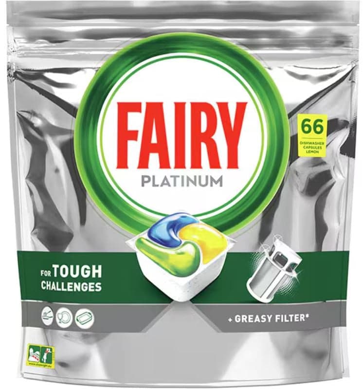 Fairy Platinum Detergent capsule pentru masina de spalat vase, 66 spalari