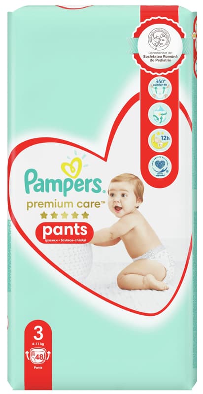 Pampers Premium Care Pants Scutece chilotel marimea 3, 6-11 kg