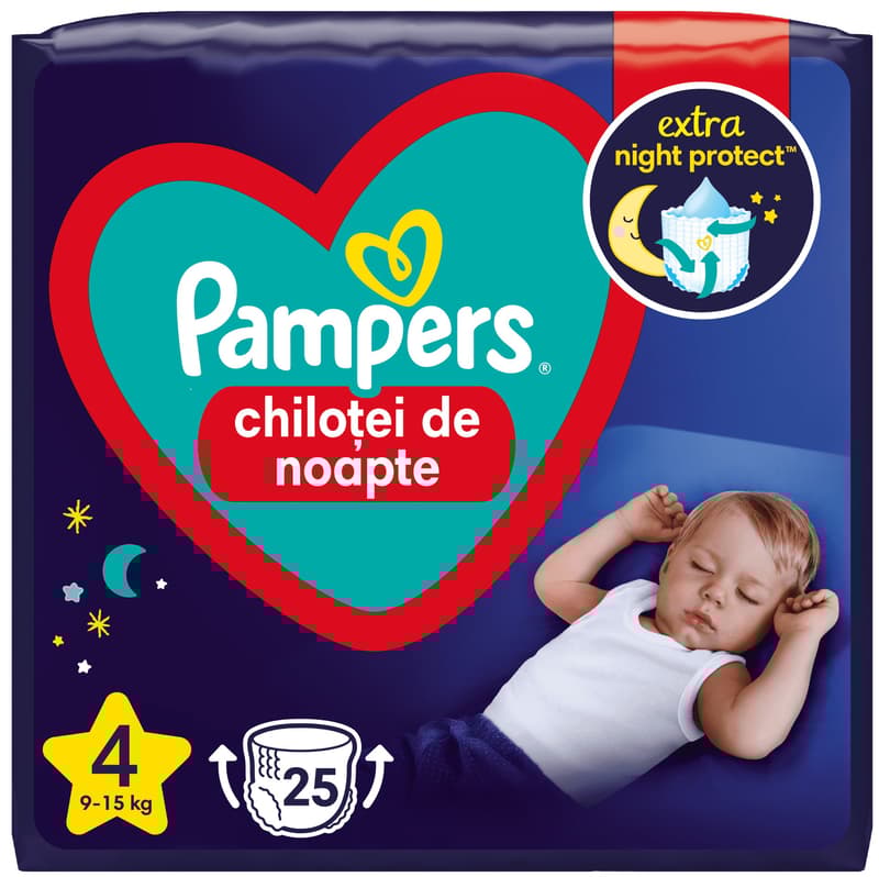 Pampers Night Pants Scutece chilotel de noapte marimea 4, 9-15 kg