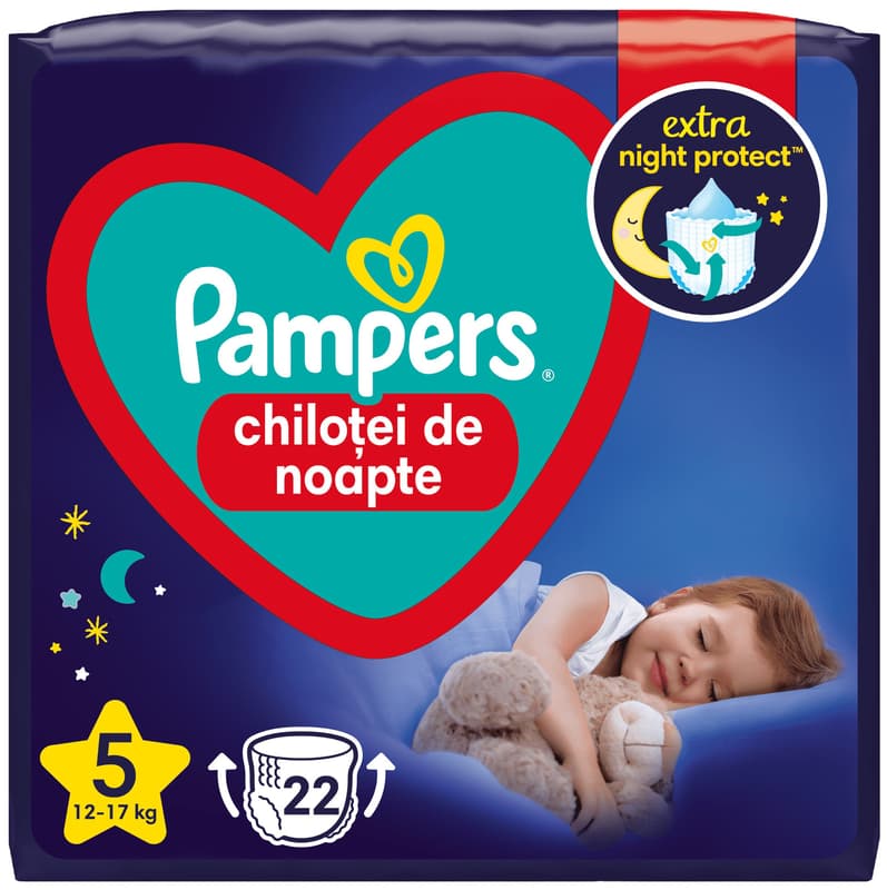 Pampers Night Pants Scutece chilotel de noapte marimea 5, 12-17 kg