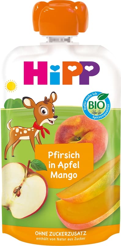 Hipp ECO Piure mar, mango, piersica