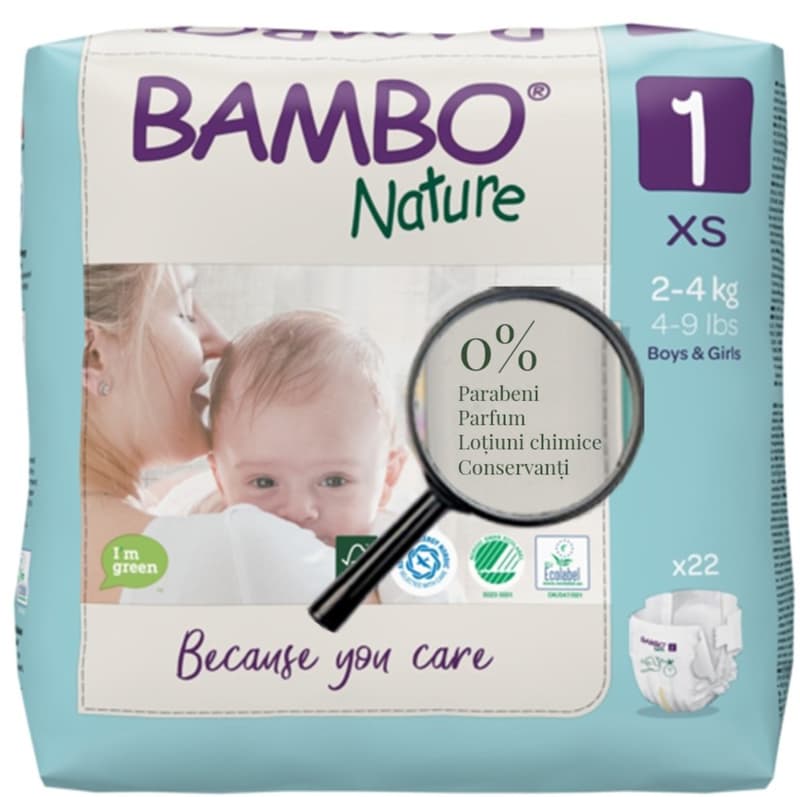 Bambo Nature ECO Scutece marimea 1, 2-4 kg