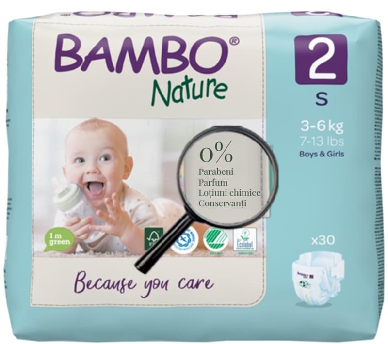 Bambo Nature ECO Scutece marimea 2, 3-6 kg