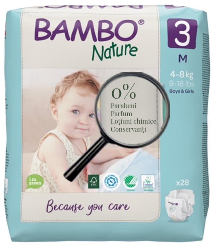 Bambo Nature ECO Scutece marimea 3, 4-8 kg