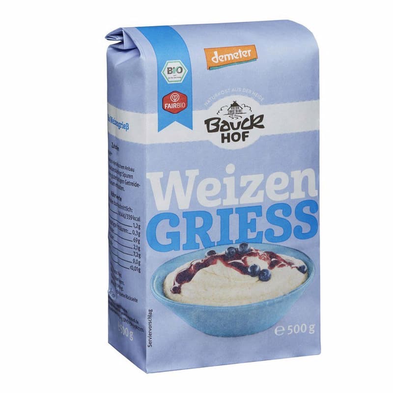 Bauckhof ECO Whole Wheat Semolina
