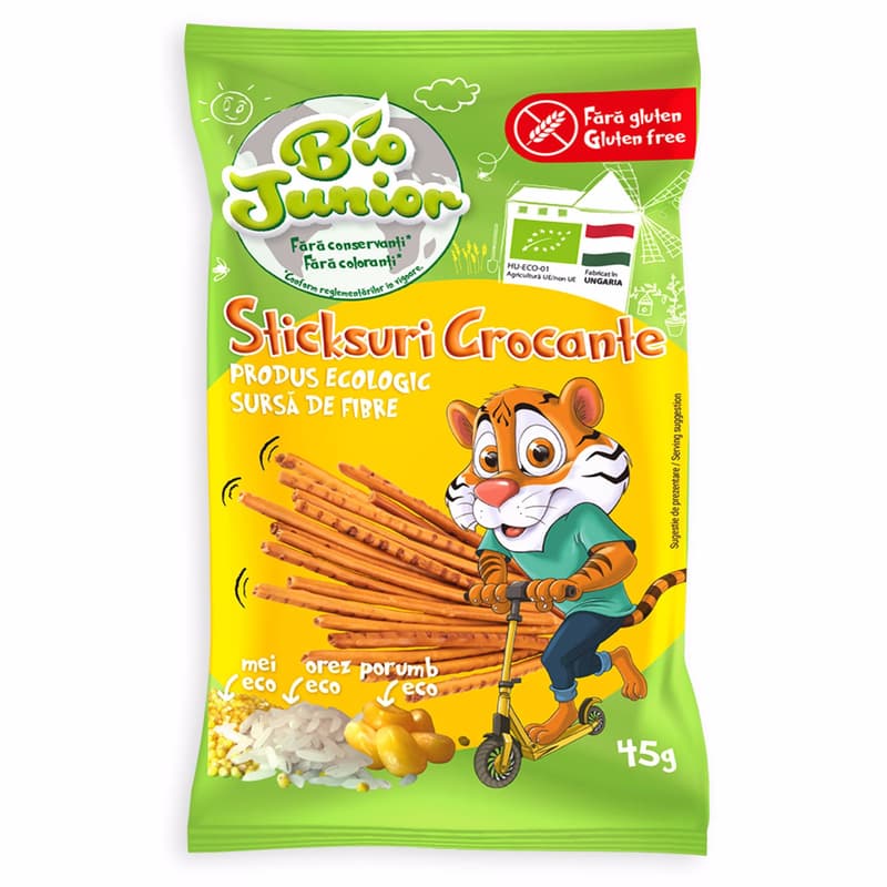 Bio Junior ECO Sticks fara gluten sursa de fibre