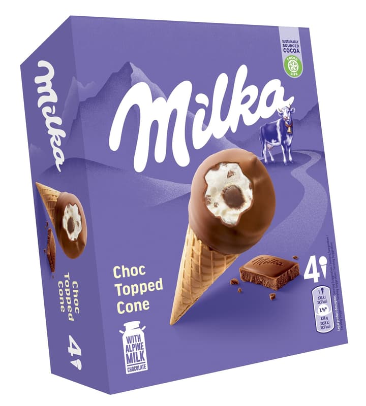 Milka Ball Top Cone Inghetata la cornet multipack