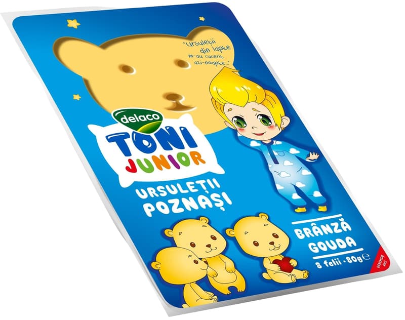 Delaco Junior branza gouda ursuleti felii