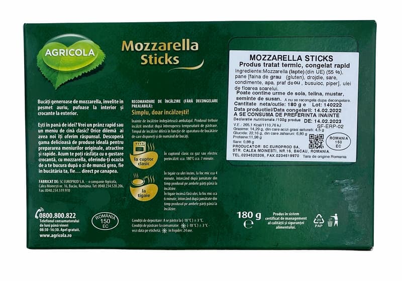 Agricola Mozzarella Sticks