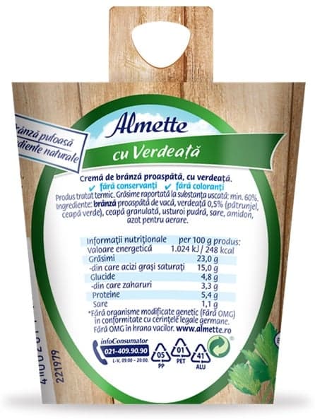 Almette Crema de branza proaspata cu verdeata
