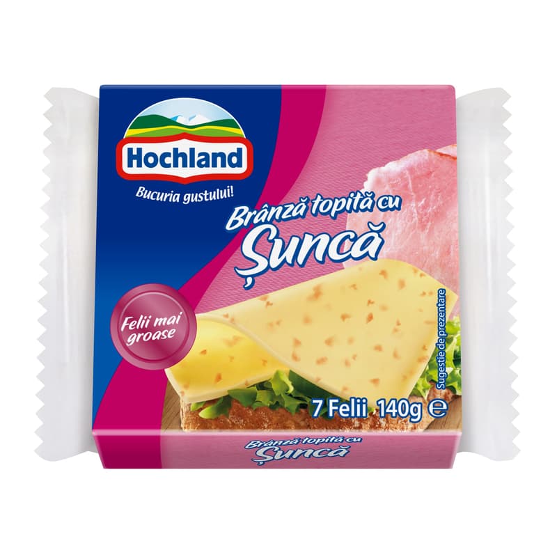 Hochland Branza topita felii cu sunca