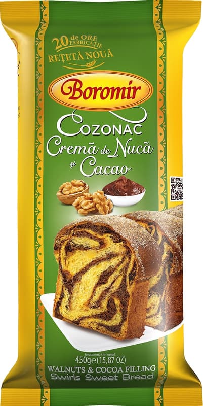 Boromir Cozonac cu crema de nuca si cacao