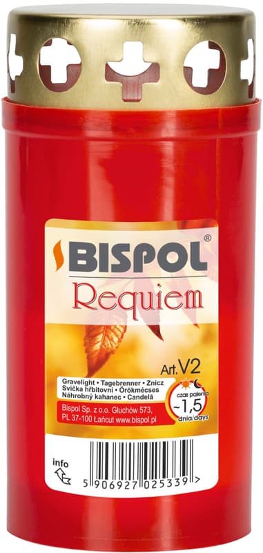 Bispol Candle with V2 lid (~36h)