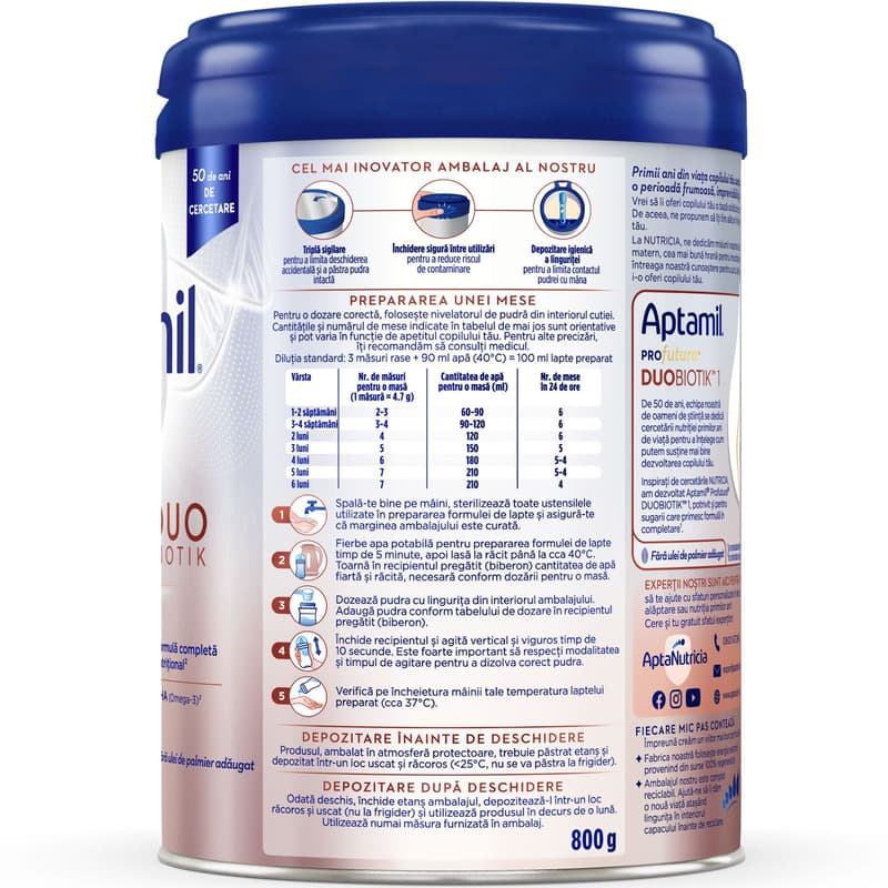 Aptamil PROfutura Duobiotik 1, Formula de lapte