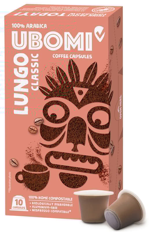 Ubomi Lungo Classic 100% Arabica RFA Nespresso Compatible Coffee Capsules