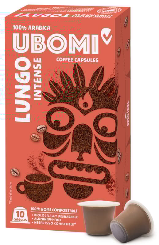 Ubomi Lungo Intense 100% Arabica RFA Capsule compatibile Nespresso