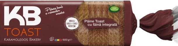 KB Paine toast cu faina integrala