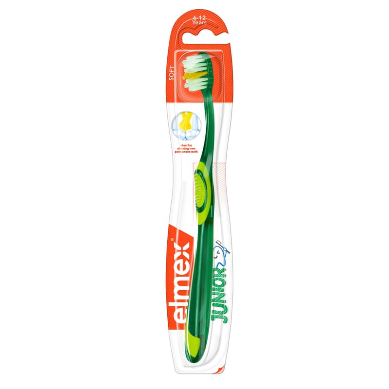elmex Junior Toothbrush with soft bristles, for children aged 6 - 12