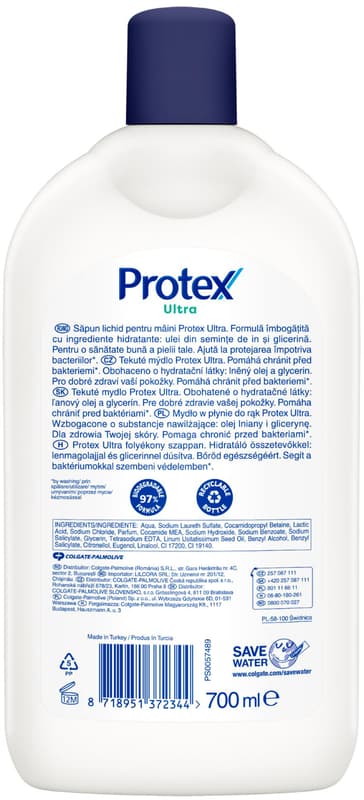 Protex Ultra Sapun lichid rezerva, cu ingredient natural antibacterian