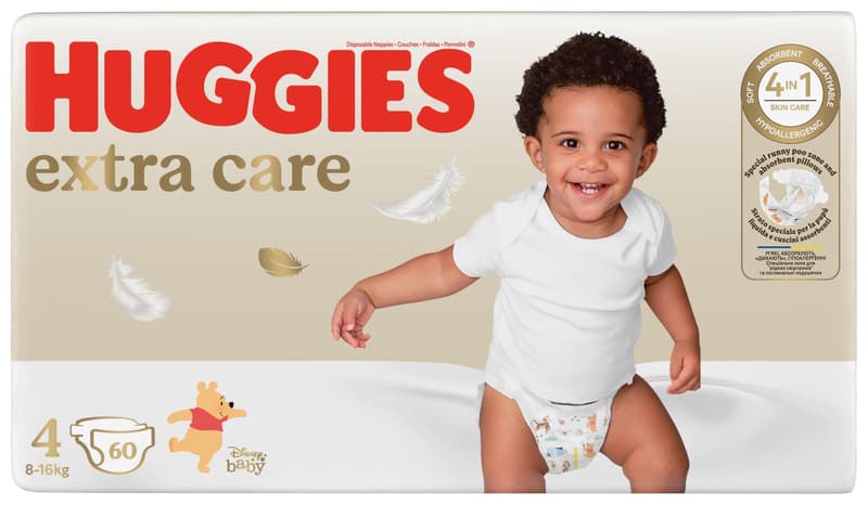 Huggies Extra Care Mega diapers size 4, 8-16 kg