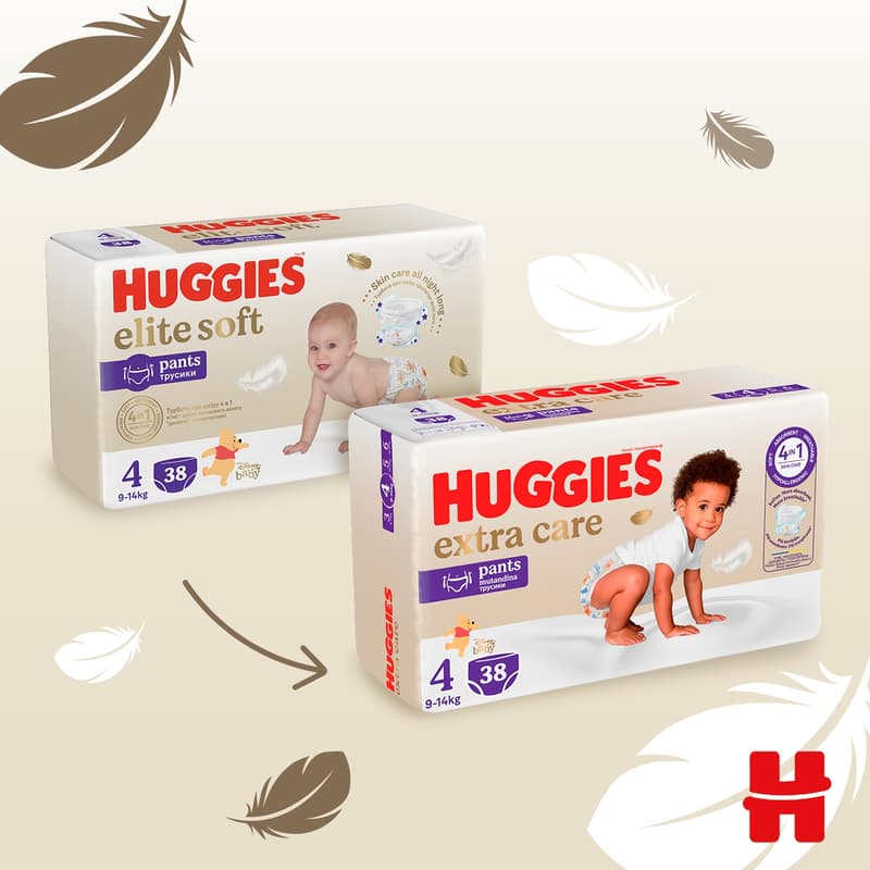 Huggies Elite Soft Pants Mega diapers size 4 (9-14 kg)