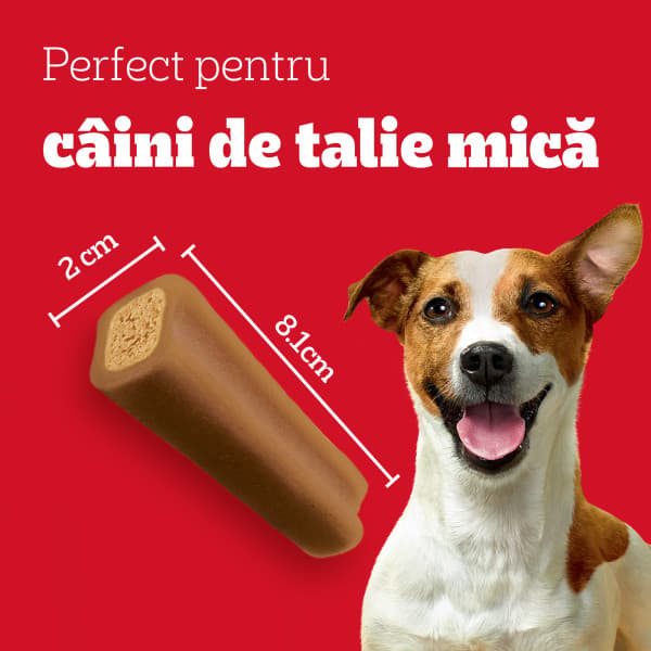 Pedigree Jumbone Batoane pentru caini de talie mica, cu aroma de vita si pasare 4 bucati