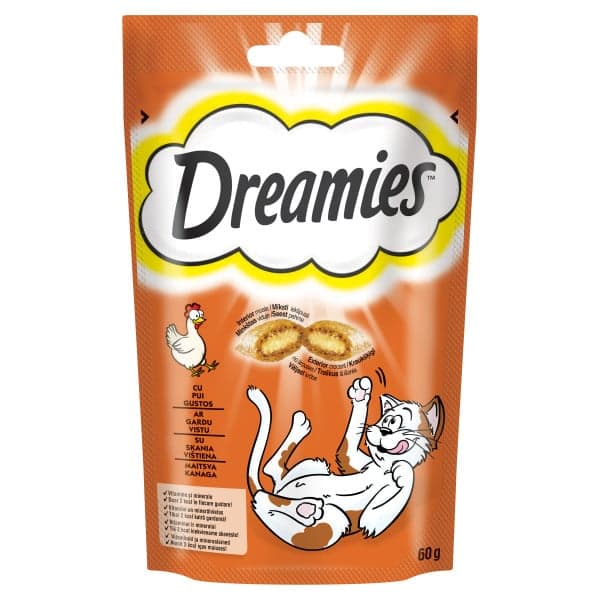 Dreamies Recompense pentru pisici, cu pui gustos