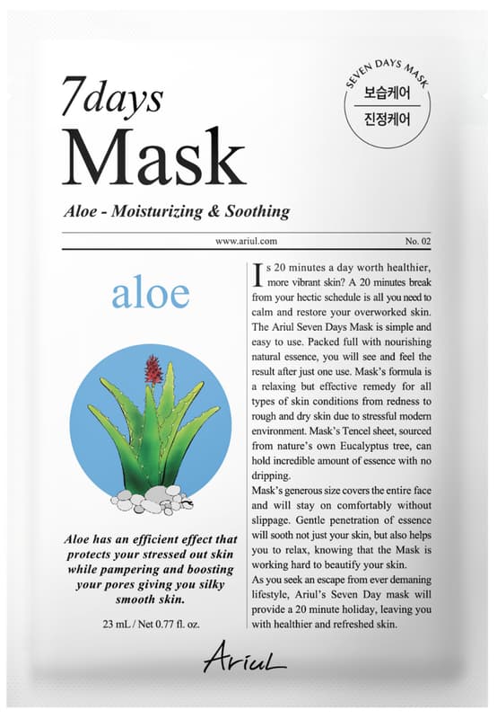 Ariul 7Days Mask Aloe Vera, Calming and Refreshing