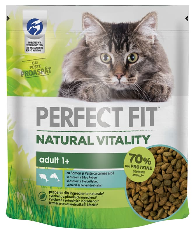 Perfect Fit Nature Vital Hrana uscata pentru pisici, Somon si peste alb