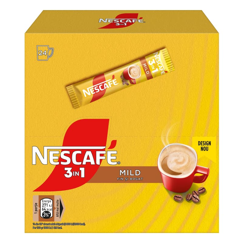 Nescafe Cafea solubila Nescafe 3in1 Mild 24x15g