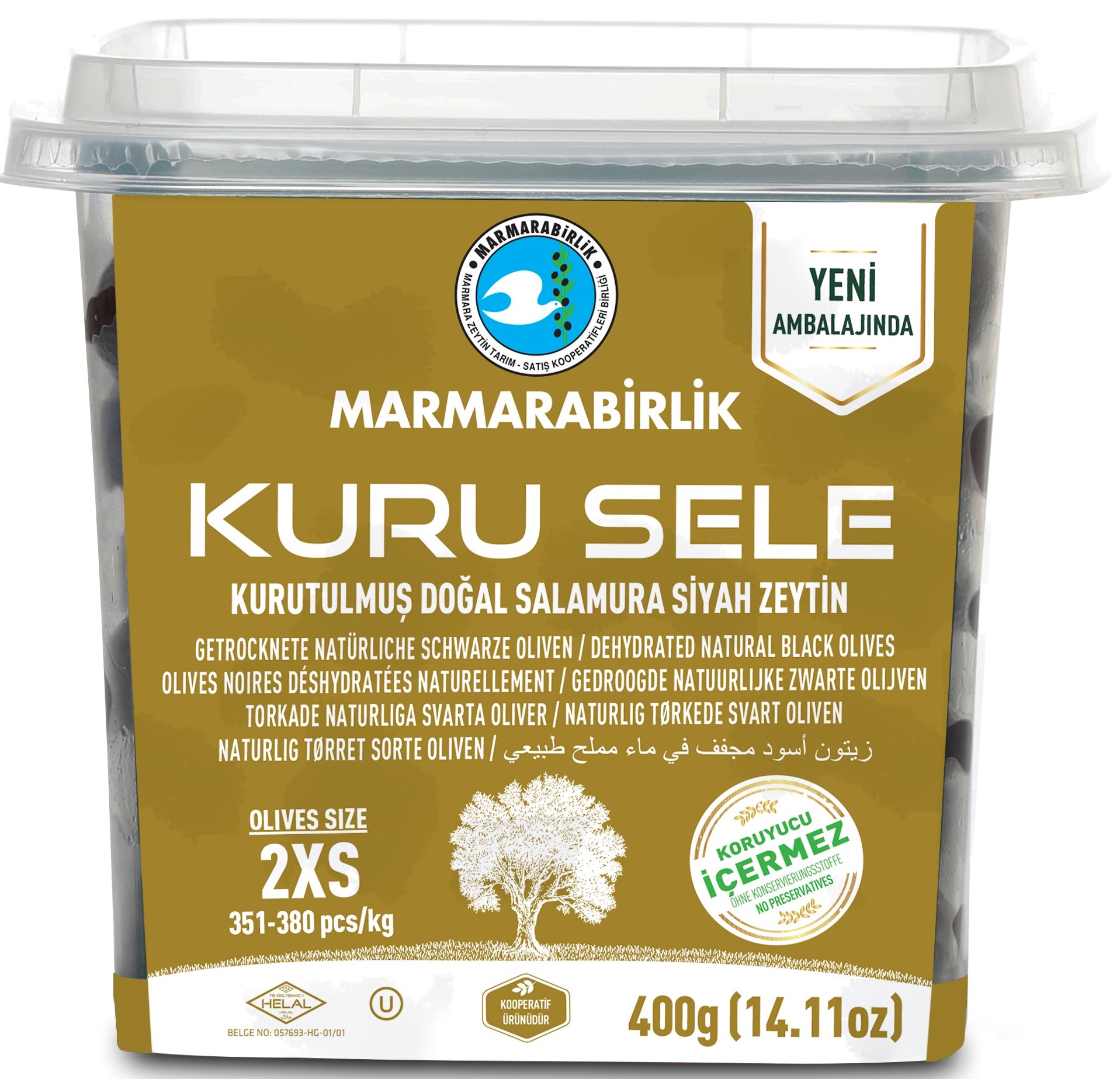 Marmarabirlik Masline Gemlik Kuru Sele 2XS