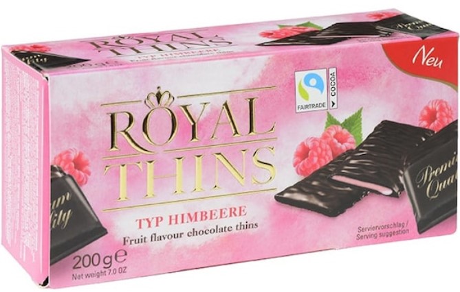 Bohme Royal Thins Tablete cu crema zmeura 49%