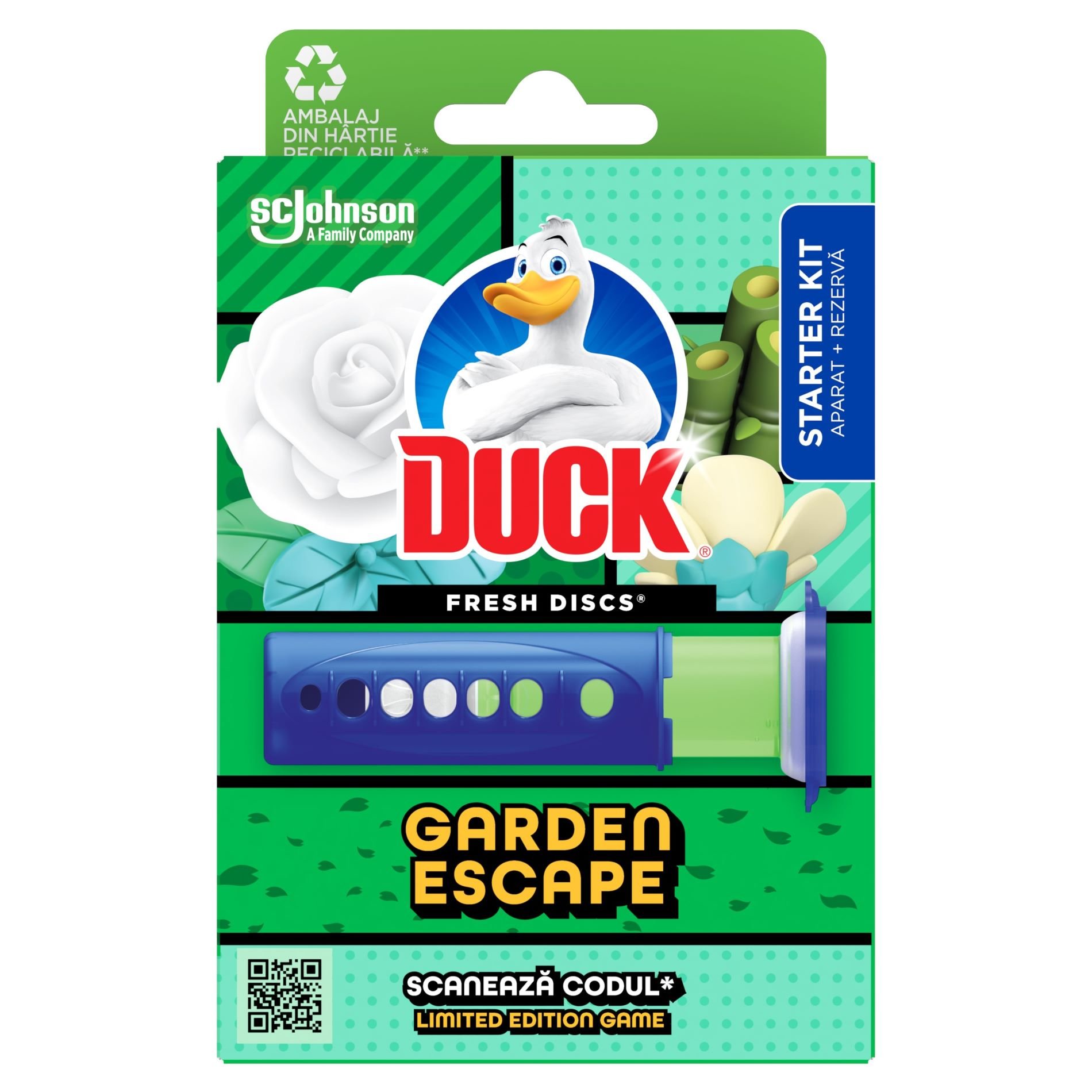 Duck Fresh Discs Garden Escape Aparat pentru curatarea toaletei