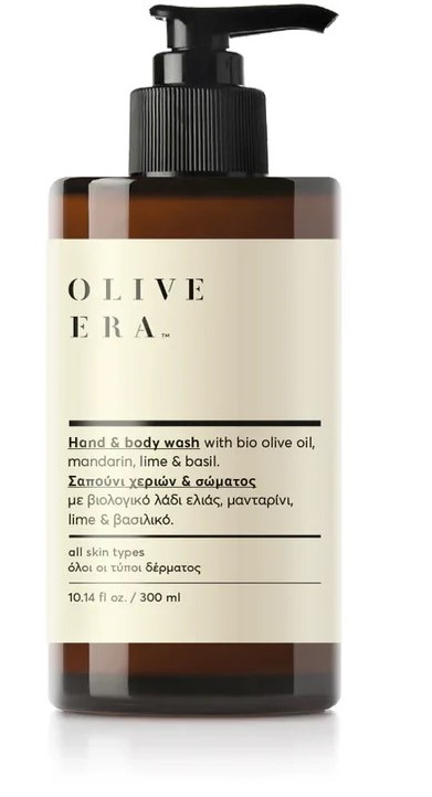 Olive Era Sapun Lichid Cu Ulei De Masline Organic Si Extract De Mandarine Lime Si Busuioc