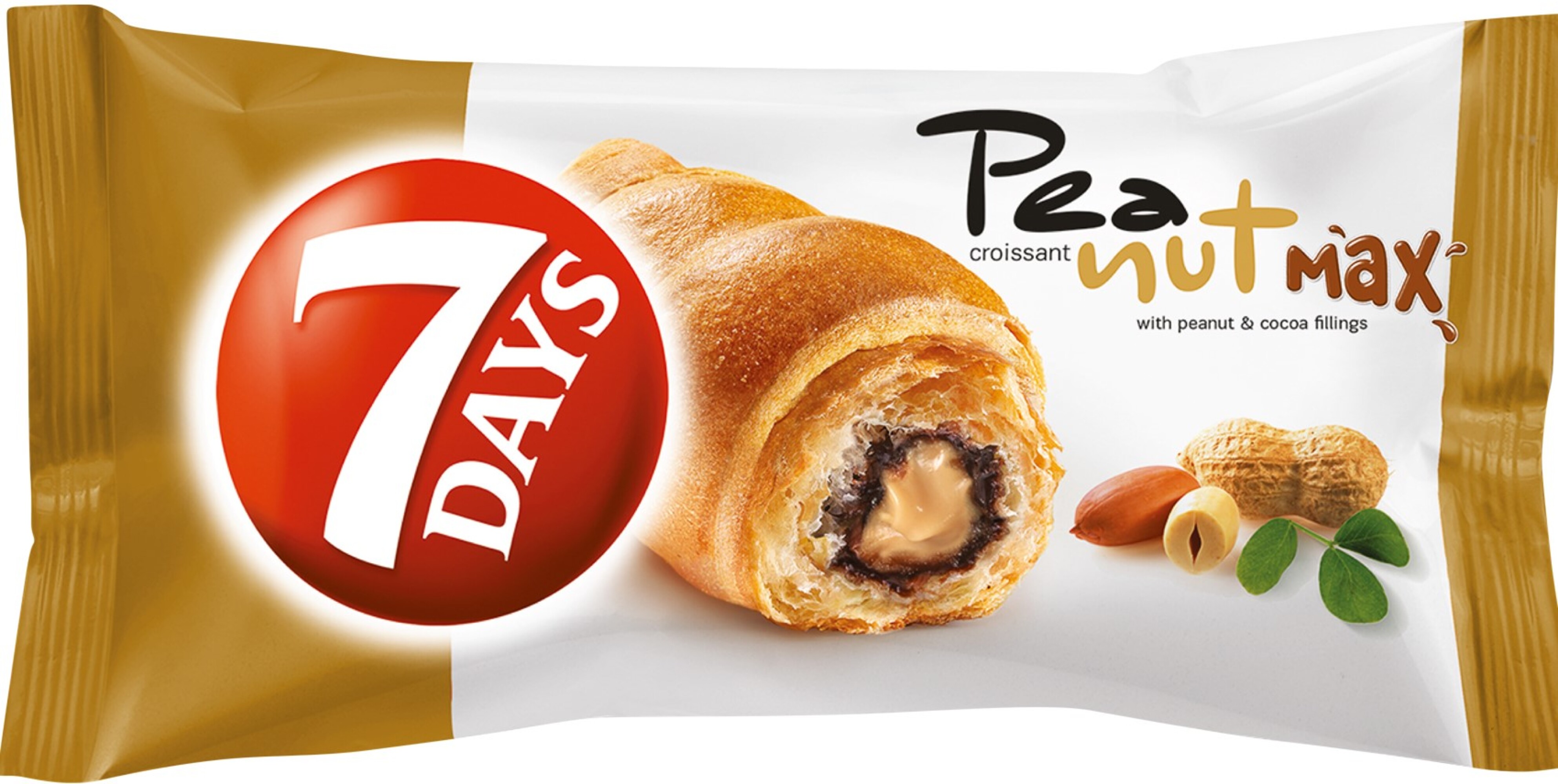 7DAYS Max Peanut Croissant cu umplutura de arahide si cu umplutura