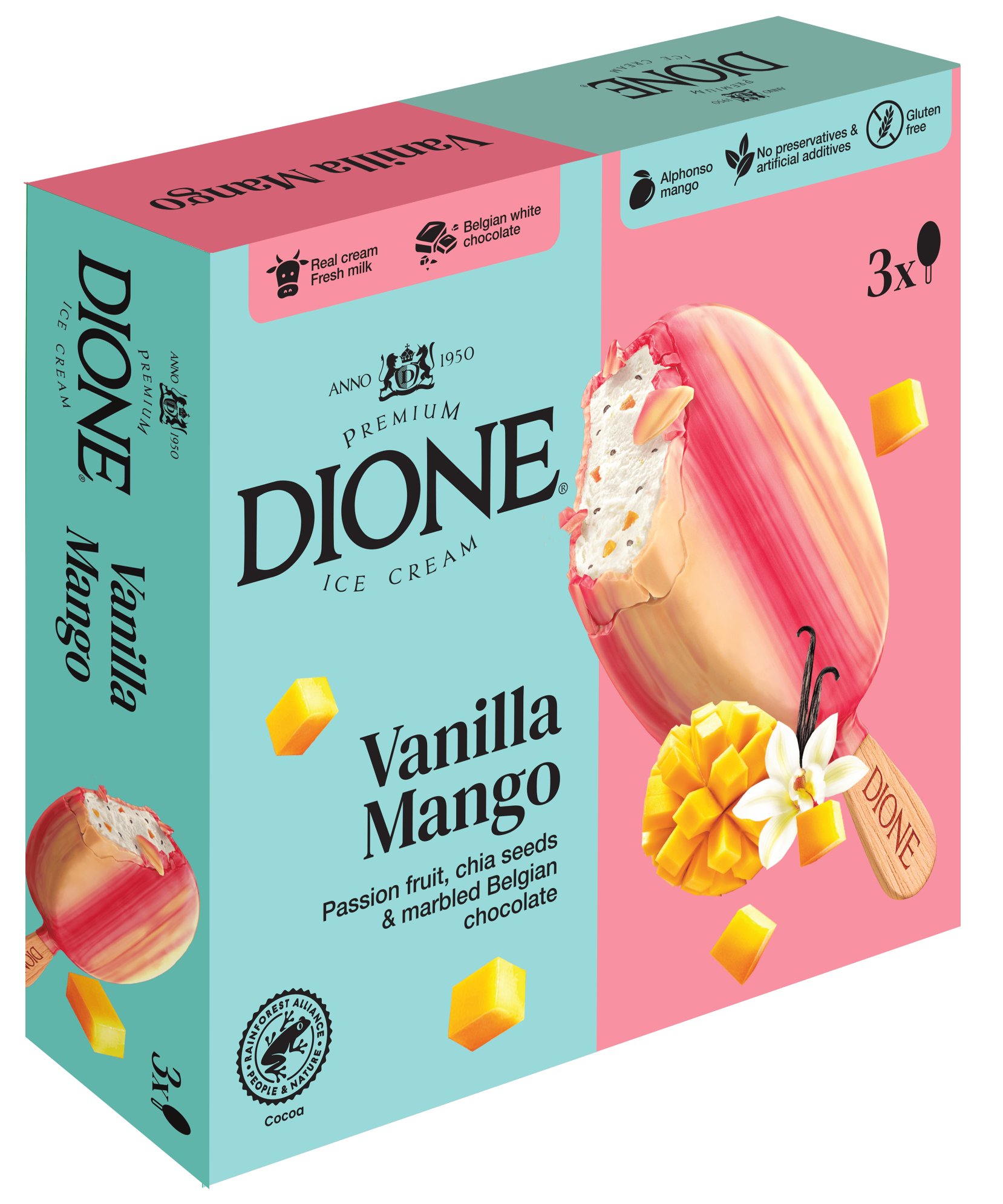 Dione Inghetata de caramel sarat 3x90ml