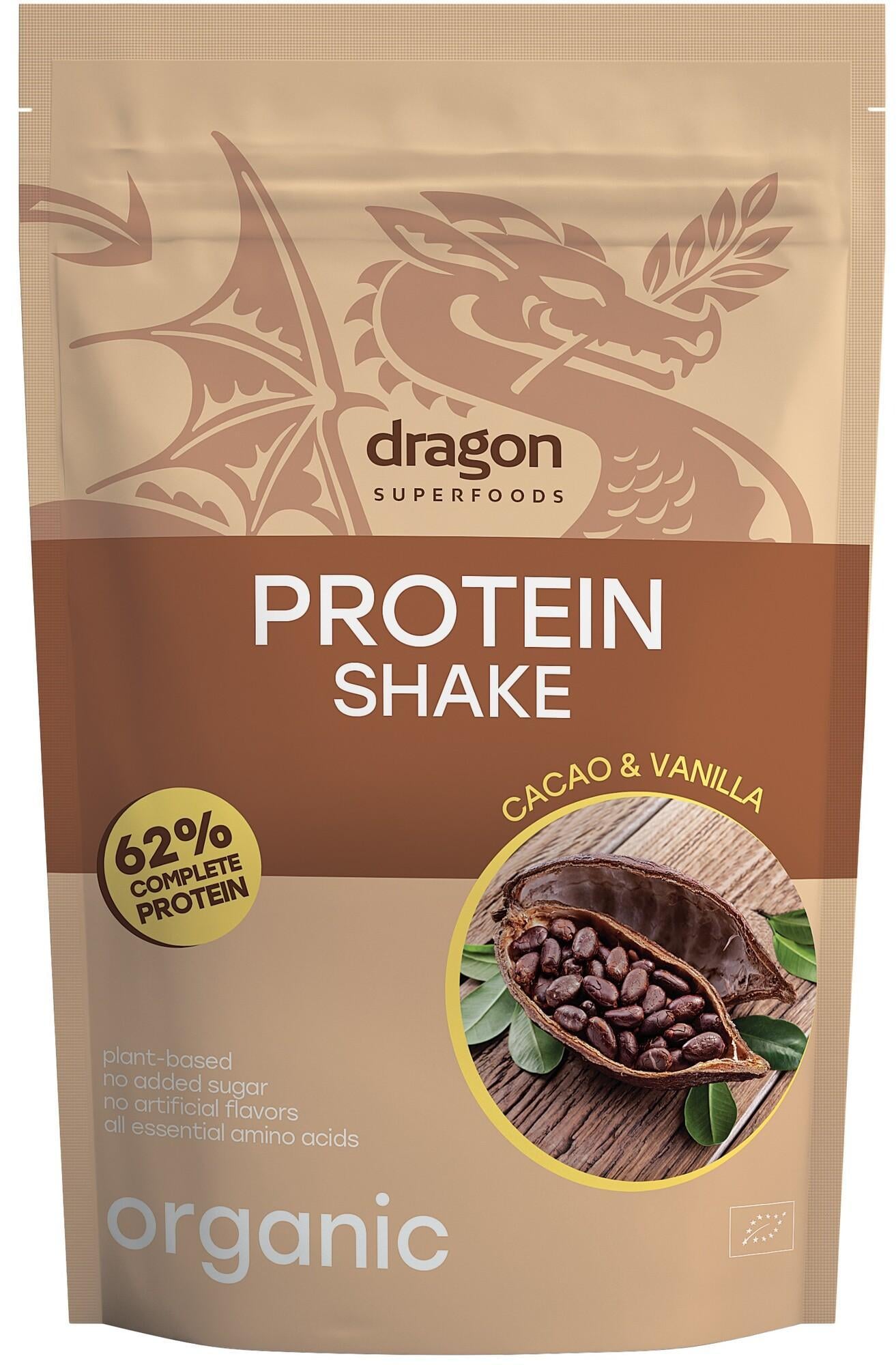 Dragon Superfoods ECO Shake proteic cu cacao si vanilie