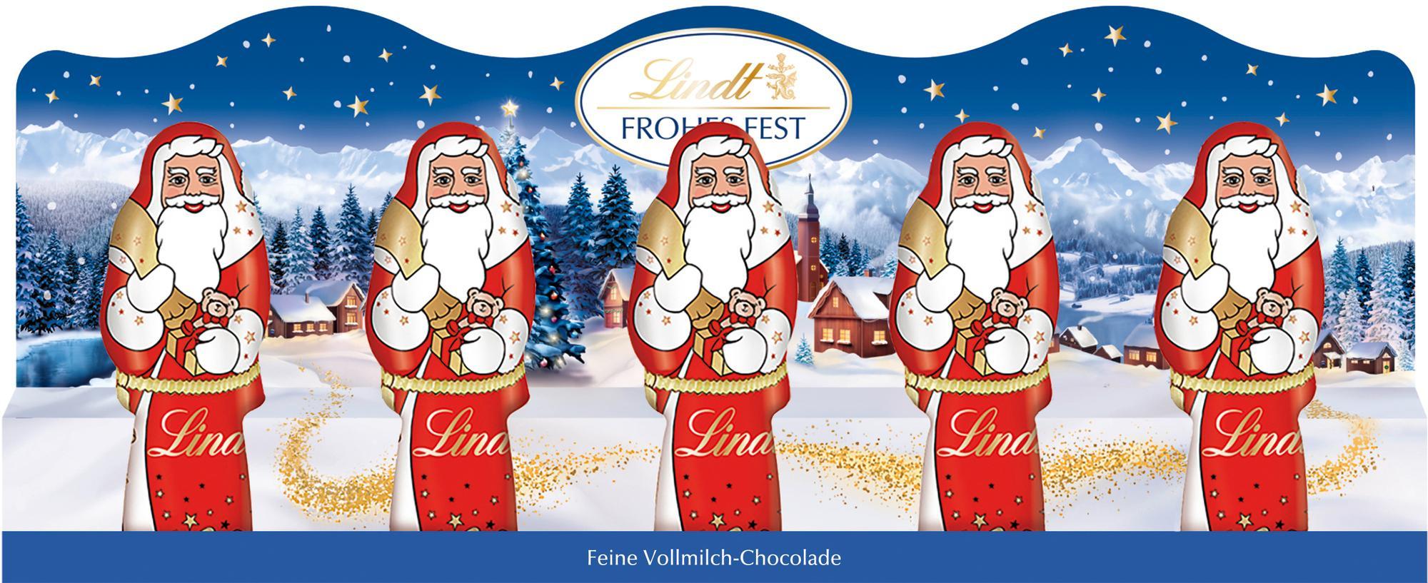 Lindt Mini figurine Mos Craciun 5x10g