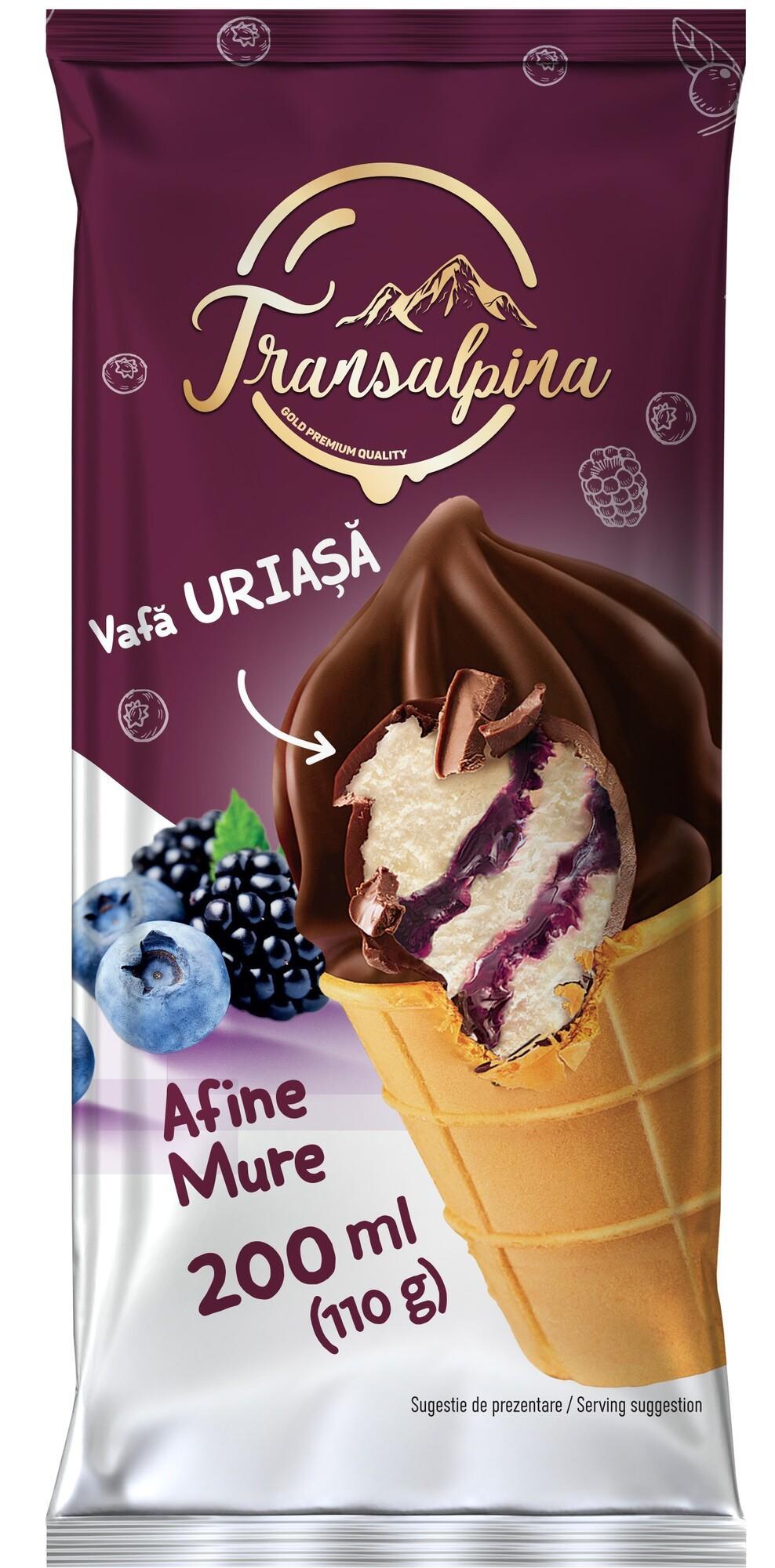 Ekselence Inghetata de vanilie cu sos de zmeura si rodie cu