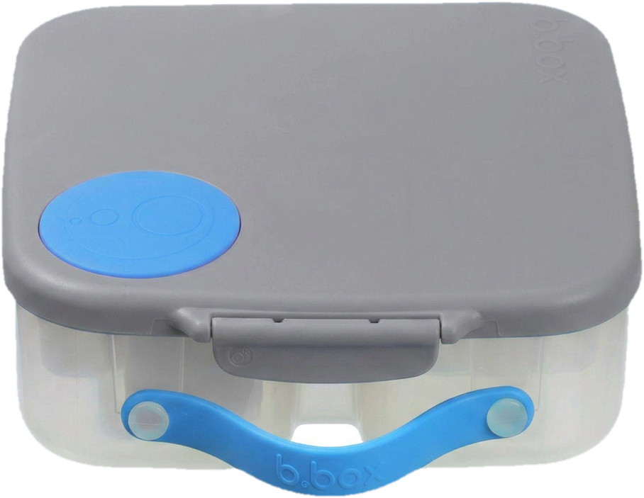 B. Box Caserola compartimentata lunchbox, +3 ani, 2 l, gri / albastru